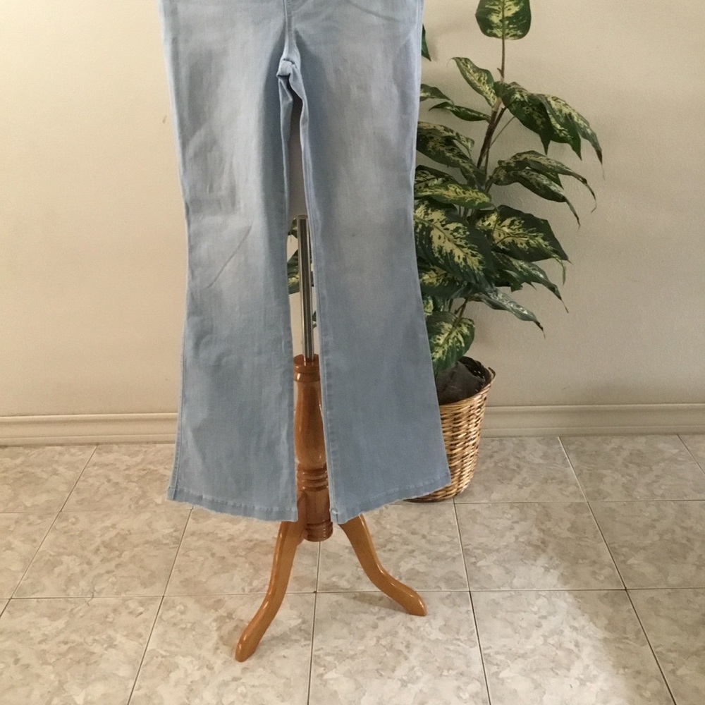 HP-PANK FLARE RETRO-INSPIRED JEAN WASH/STRETCH HIGH RISE TUMMY SHAPING DENIM/SZM - Picture 4 of 15